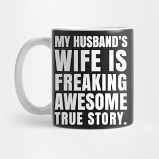 Wife Freaking Awesome BLACK Print Mug